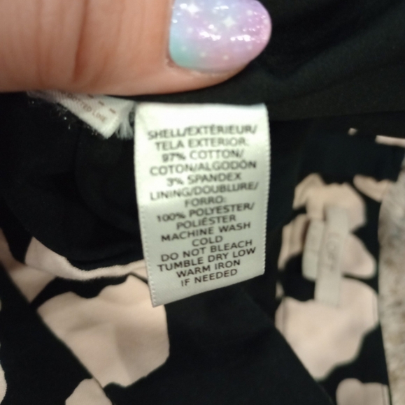 LOFT black/white flower skirt size 10 - Picture 3 of 9